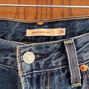 Levi's Ribcage Wide Leg Jeans - Dark Blue